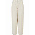 Dámské kalhoty // Urban Classics Ladies High Waist 90´S Wide Leg Corduroy Pants whitesand