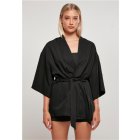 Dámský overal // Urban Classics Ladies Viscose Twill Kimono Coat black