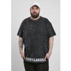 Pánské tričko krátký rukáv // Urban classics Acid Washed Logo Tee black
