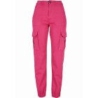 Dámské kalhoty // Urban Classics / Ladies Cotton Twill Utility Pants hibiskus pi