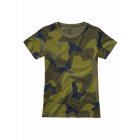 Dámské tričko krátký rukáv // Brandit Ladies T-Shirt swedish camo