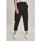 Dámské kalhoty // Urban classics Ladies High Waist Cropped Pants black