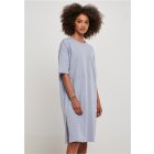 Dámské šaty // Urban Classics Ladies Organic Oversized Slit Tee Dress violablue