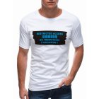 Men's printed t-shirt S1465 - white