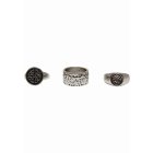 Prsten // Urban Classics / Skull Ring 3-Pack silver