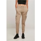Dámské kalhoty // Urban Classics Ladies High Waist Cargo Comfort Jogging Pants softtaupe