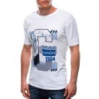 Men's printed t-shirt S1677 - white