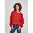 Dámský svetr // Urban Classics Ladies Wide Oversize Sweater fire red