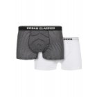 Pánské boxerky // Urban classics Organic Boxer Shorts 2-Pack mini stripe aop+white