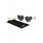 Sluneční brýle // Urban Classics / Sunglasses Heart With Chain black/black