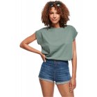 Dámské tričko krátký rukáv // Urban classics Ladies Extended Shoulder Tee paleleaf
